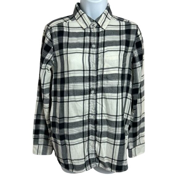 American Eagle Ahh-Mazingly Soft Boyfriend Fit Flannel Button Front Shirt Sz XS - Picture 1 of 5